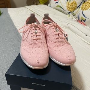 Pink Cole Haan Zerogrand knit oxford